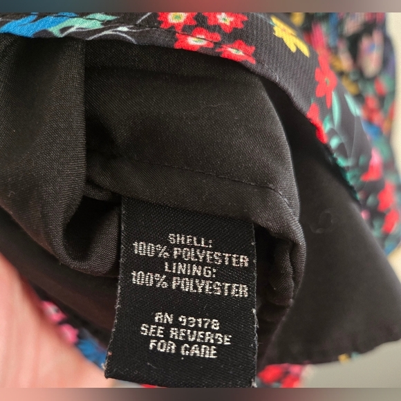 Catherine Malendrino Top Womens XS Ditsy Floral Ruffled Blouse Peplum Keyhole - Picture 8 of 8